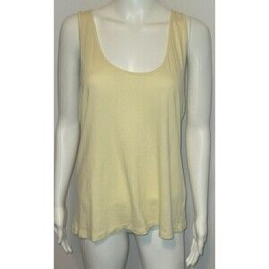 Charlotte Russe Yellow Racerback Tank with Ribbon - Size L